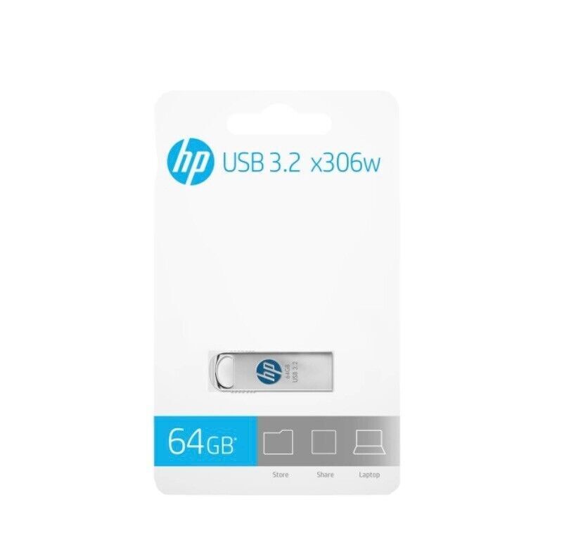 HP X306W USB 3.2 Flash Drives, 64/128GB