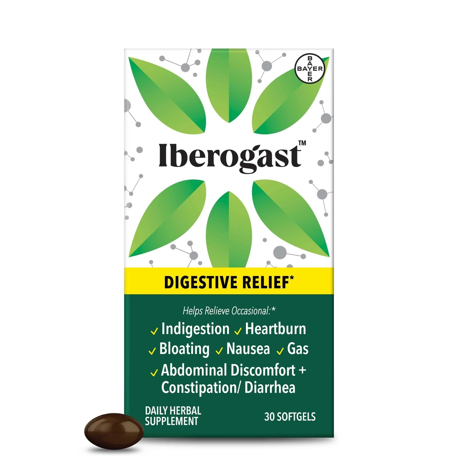 Iberogast Softgels Herbal Relief of Stomach Upsets Occasional Indigestion Blo
