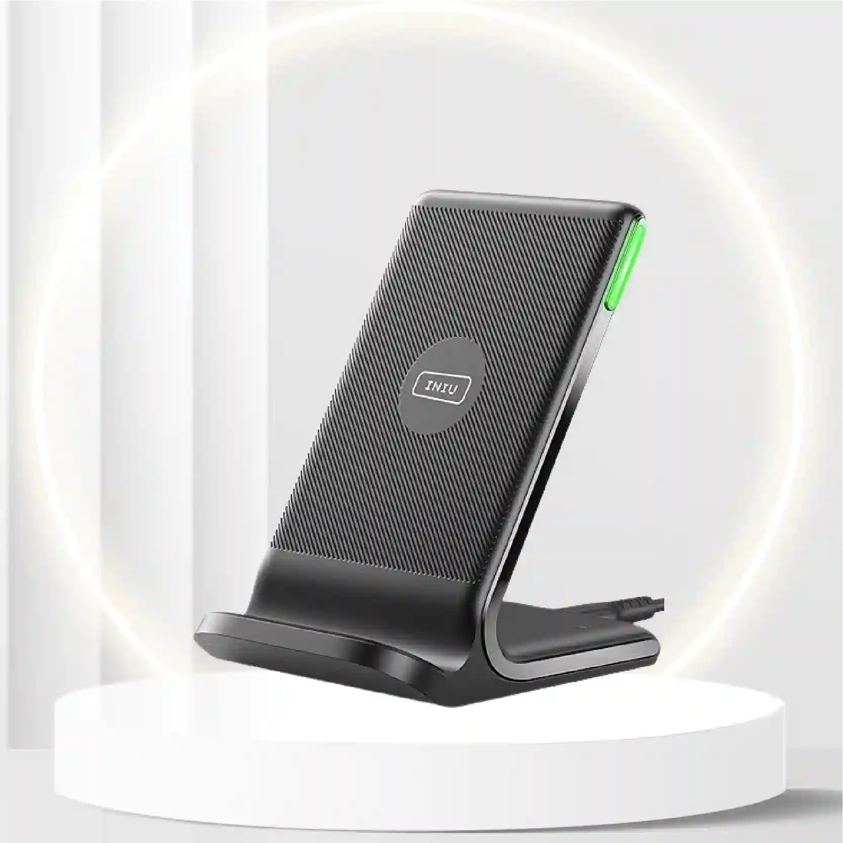 INIU Wireless Charger, 15W Qi-Certified Fast Wireless Charging Stand with Sleep-Friendly Adaptive Light Compatible with iPhone 13 12 Pro XR XS 8 Plus Samsung Galaxy S21 S20 Note 20 10 Google LG etc.