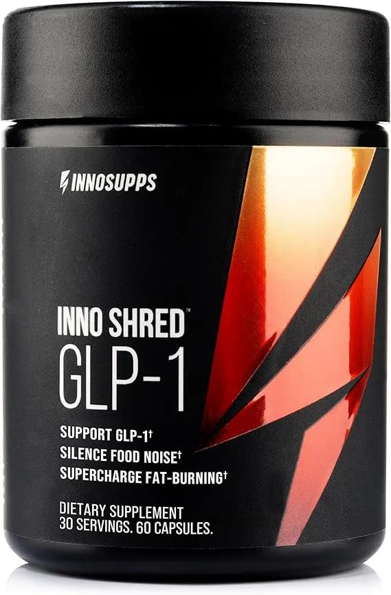 InnoSupps Inno Shred GLP-1 Thermogenic Support + Appetite Support + Energy - Berberine + Chromium - 60 Capsules. 30 Servings.