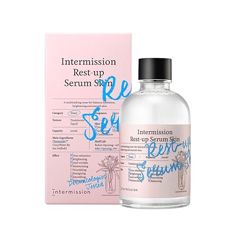 Intermission Rest-up Serum Skin 6.76 fl ozï½K-beautyï½Skin Floodingï½Skin HIITï½Hyaluronic acid Moisturizingï½Skinimalismï½CleanBeautyï½Dermatologyï½Peptid, Pink