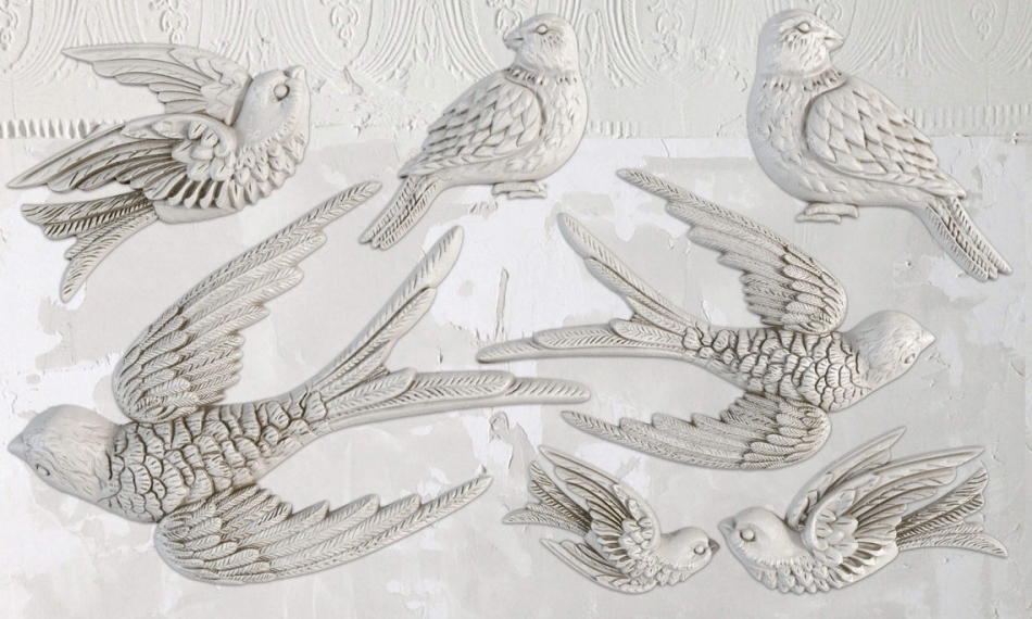 IOD Decor Mould Bird Song by Iron Orchid Designs
