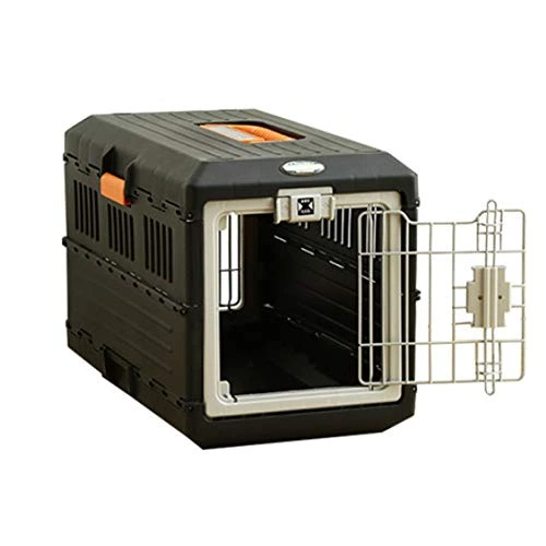 IRIS Oyama Collapsible Foldable Kennel Portable Hard Travel Vet Visit Pet Dog Cat Carrier for Small Dog(Less Than 7kg)