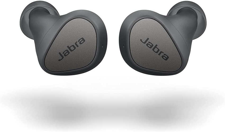 Jabra Elite 3 True Wireless Earbuds with Wireless Charging Enabled Case, Noise Isolation Buds with 28 Hours of Battery Time, Dark Grey (Renewed)