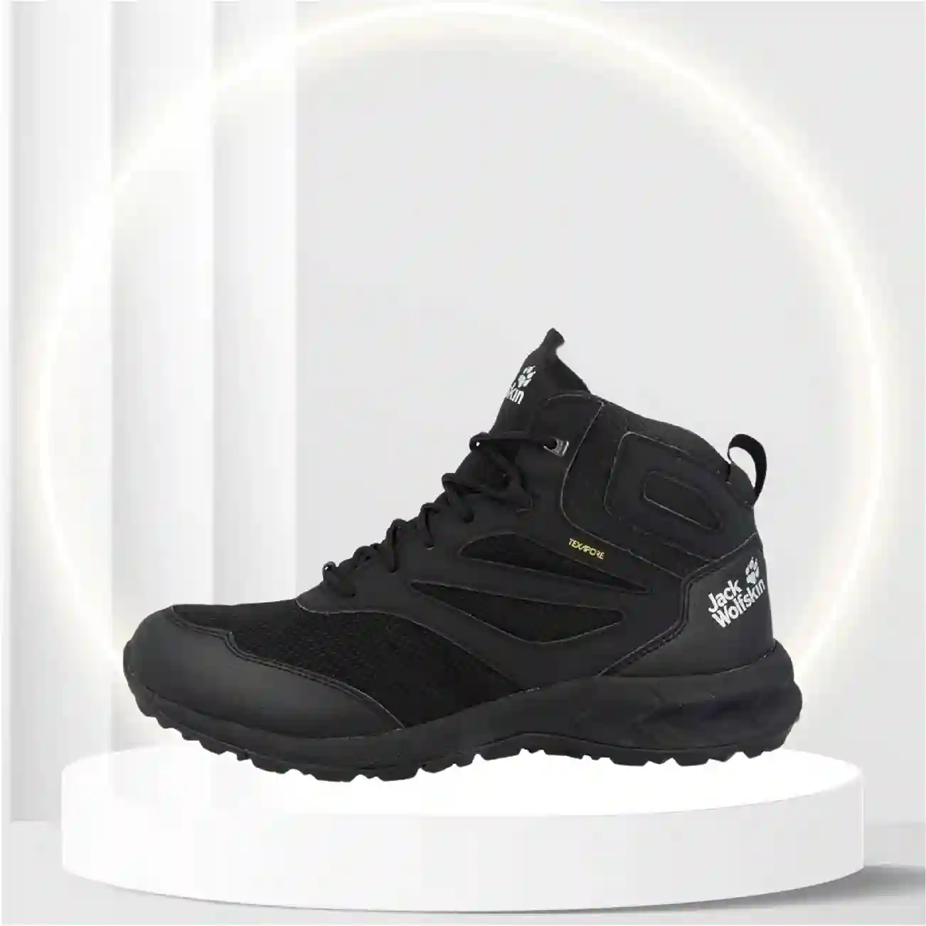 Jack Wolfskin Men's Woodland Texapore Mid M Hiking Boot, Black, 9