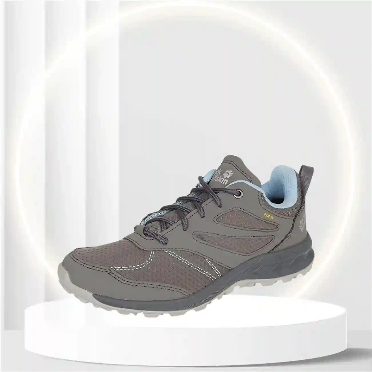 Jack Wolfskin Women's Woodland Texapore Low W Hiking Boot, Grey/Light Blue, 9