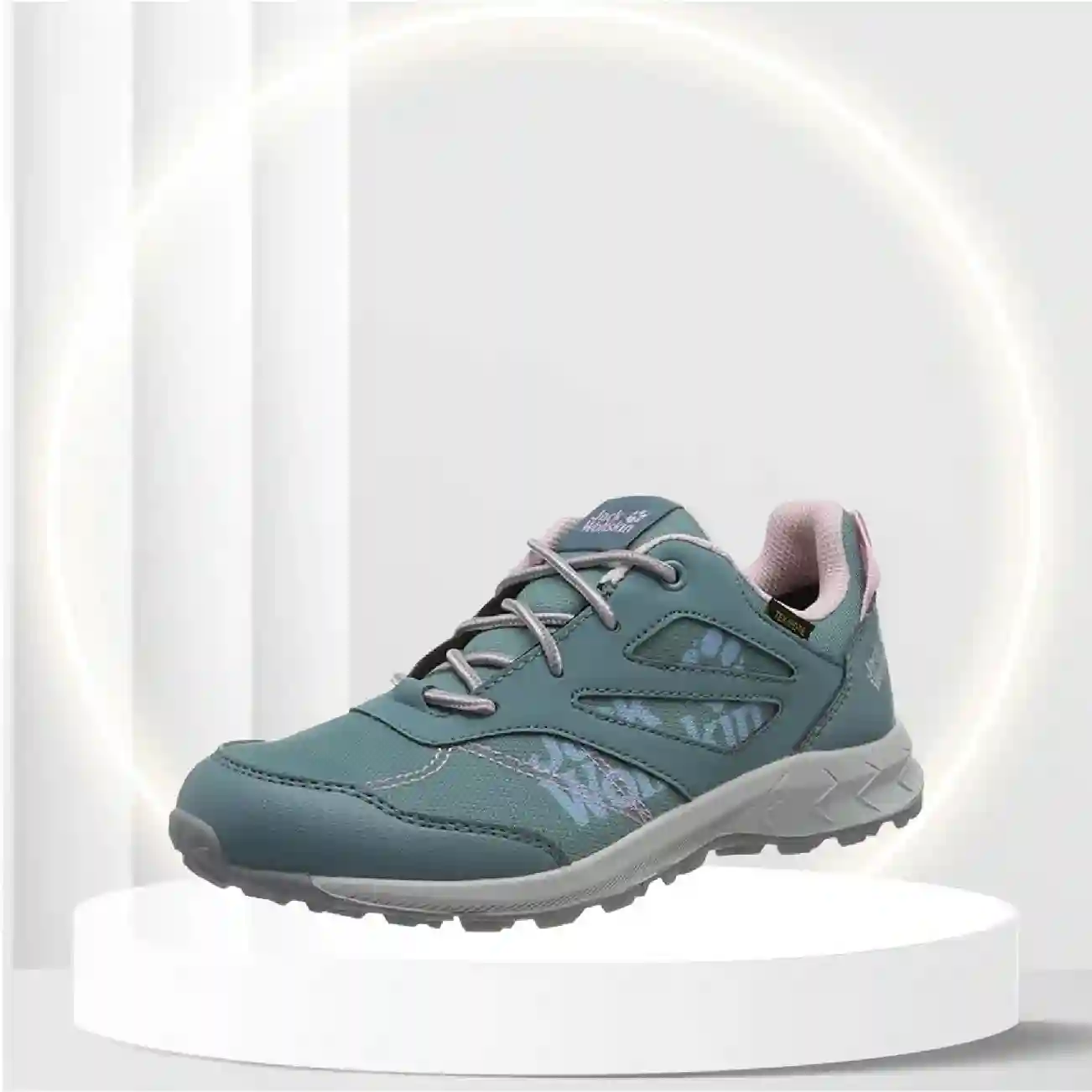 Jack Wolfskin Woodland Texapore Low K Hiking Boot, Grey Pink, 6.5 US Unisex Big Kid