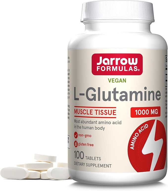 Jarrow Formulations Jarrow L-glutamine, Supports Muscle Tissue & Immune Function, 1000 mg, 100 Easy-Solv Tabs