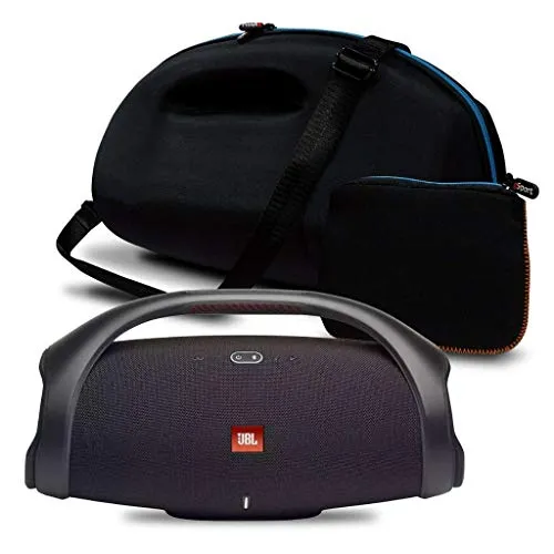 JBL Boombox 2 IPX7 Waterproof Portable Bluetooth Speaker Bundle with gSport Deluxe Travel Case and Accessory Pouch (Black)