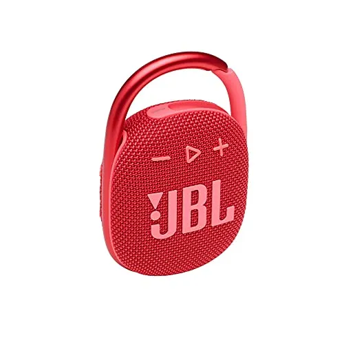 JBL Clip 4 - Portable Mini Bluetooth Speaker, Big Audio and Punchy bass, Integrated Carabiner, IP67 Waterproof and dustproof, 10 Hours of Playtime, Speaker for Home, Outdoor and Travel - (Red)