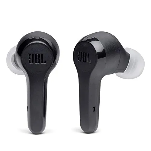 JBL Tune 215TWS True Wireless Earbud Headphones - JBL Pure Bass Sound, Bluetooth, 25H Battery, Dual Connect, Android and iOS Compatible (Black)