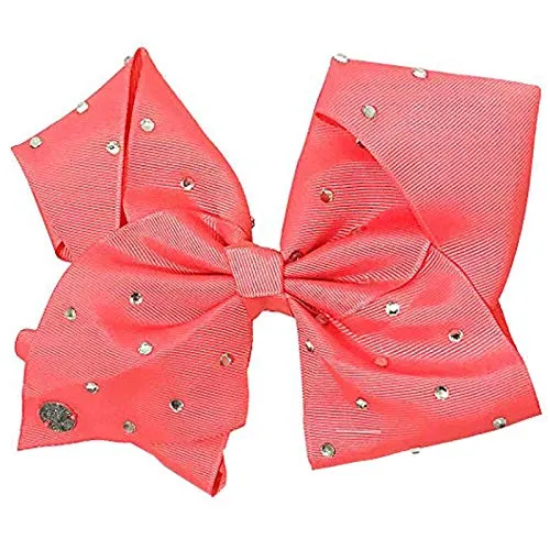 JoJo Girls Siwa Signature Collection Coral w/Rhinestone Large Hair Bow