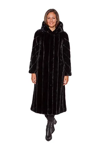 Jones New York Women's Cozy Warm Fashion Winter Coat, Black/Long, M