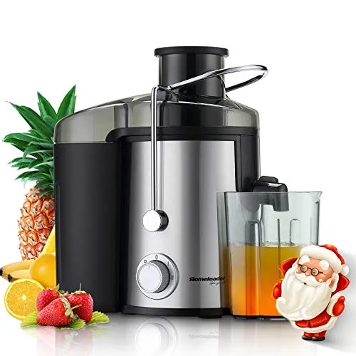 Juicer, Homeleader Juice Extractor for 3 Speed, Centrifugal Juicer Machine with Wide Mouth for Fruits and Vegetables, 600W BPAFREE