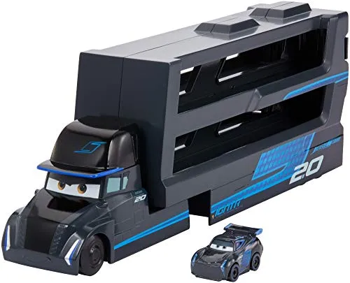 Jurassic World Disney Pixar Cars Disney Pixar Cars Minis Transporter with Vehicle, Kids Birthday Gift for Ages 4 Years and Older