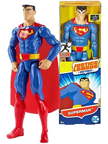 Justice League DC Comics Year 2016 Action Series 12 Inch Tall Figure - SUPERMAN FBR03 with 11 Points of Articulation