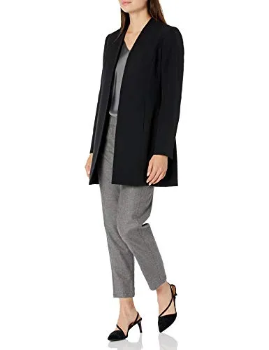 Kasper Women's Collarless Topper Jacket, Black, 12