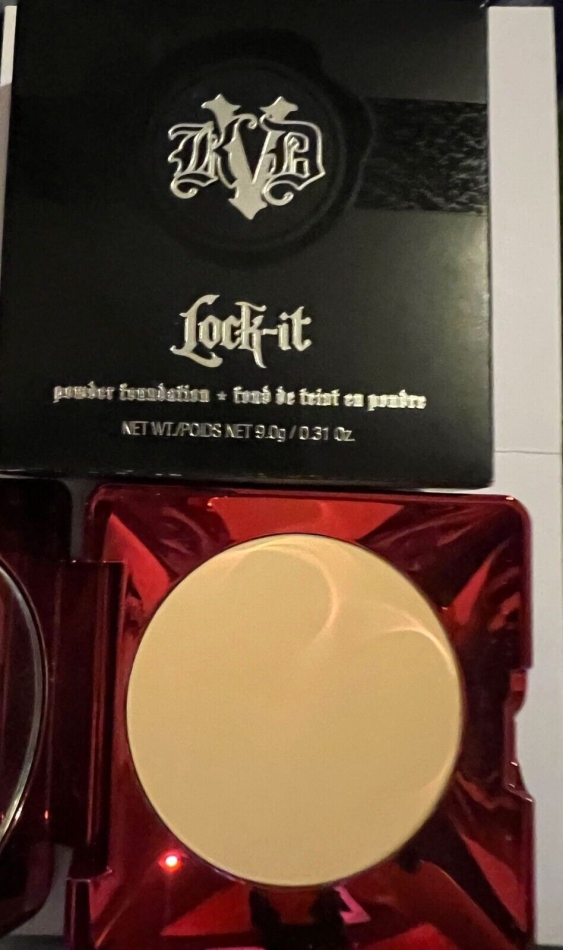 Kat Von D Lock-It Powder Foundation ~ Fair 115, NIB 0.31 OZ