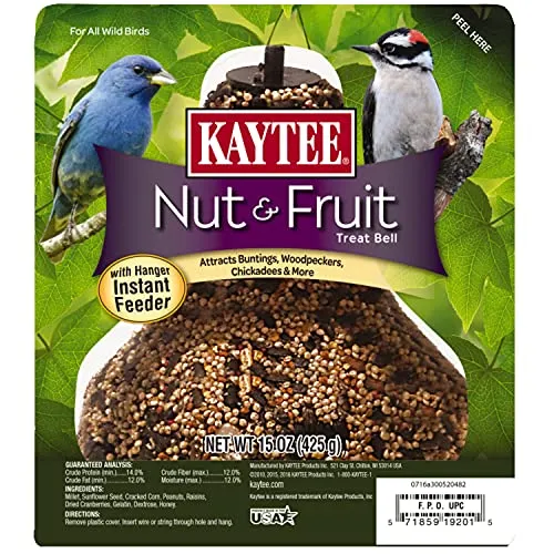 Kaytee Nut And Fruit Seed Treat Bell, 15-Ounce
