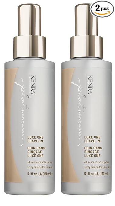 Kenra Platinum Luxe One Leave-In | All-In One Miracle Spray | Enriched with Precious Gold | Opulent Slip & Shine | Thermal/Heat Protection | Medium To Coarse Hair