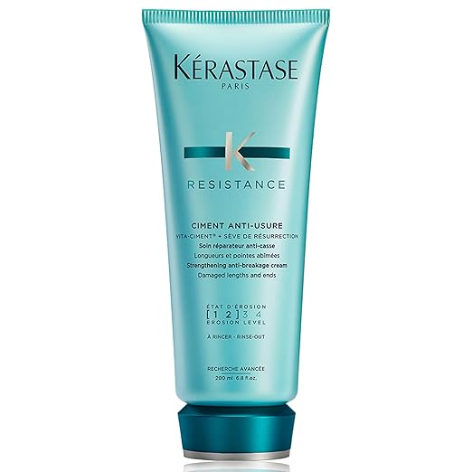 KERASTASE Resistance Ciment Anti-Usure Treatment - Restorative Anti-Breakage Cream, Strengthens Weak, Brittle, Damaged Hair, Softens and Enhances Shine