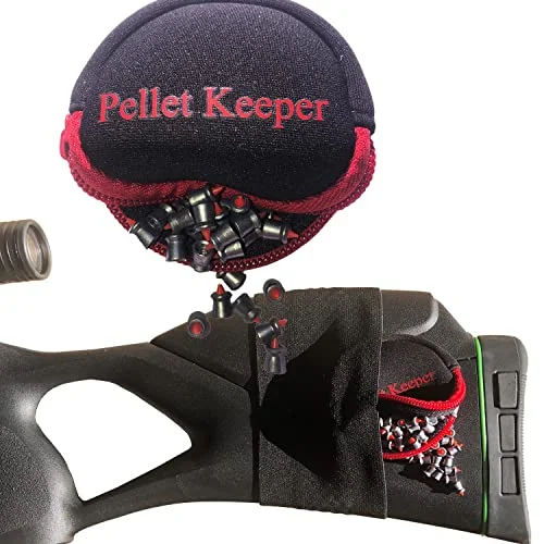 Keyfit Tools Air Rifle Pellet Keeper .177 .22 BB Ammo Bullet Clip Holder (2 Pack) Store & Access Pellets & Magazines On The Gun Stock Or Barrel Neoprene Pouch Holds Air Rifle Pellets Secure