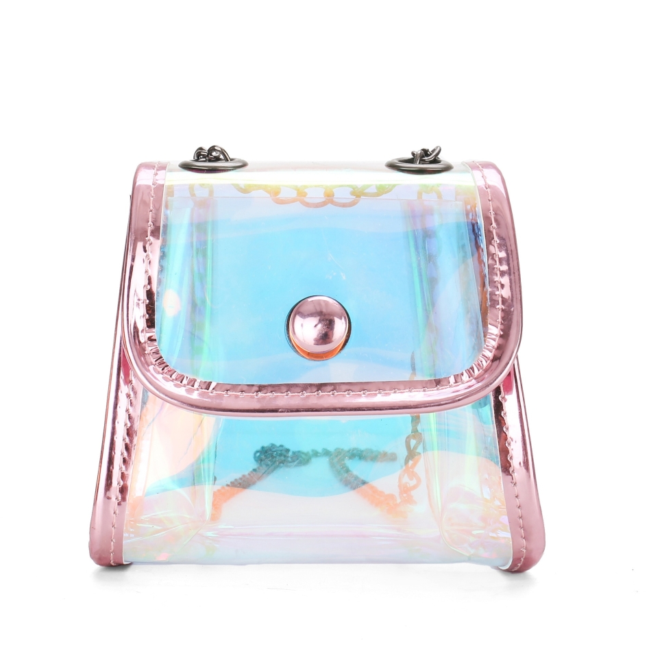Kids Purses and Handbags 2021 Cute PVC Transparent Jelly Mini Crossbody Bags Girls Small Coin Pouch Baby Clear Laser Bag