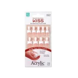KISS Salon Acrylic French Nails Kit Halo Effect Real Short KSA01 (2 PACK)