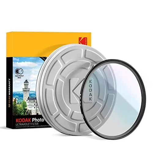 KODAK 105mm UV Filter Protective Ultraviolet Filter Absorbs Atmospheric Haze, Improves Sharpness & Shields Lens from Environmental Damage, Super Slim, Multi-Coated Nano Polished Glass & Mini Guide