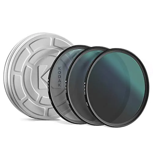 KODAK 52mm Neutral Density Filter Set | Pack of [3] ND2, ND4 & ND8 Filters | Prevent Overexposure Achieve Shallow Depth of Field Capture Motion Blur | Slim, Polished, Multi-Coated Glass & Mini Guide