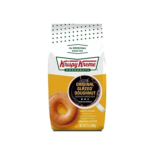 Krispy Kreme Original Glazed Doughnut ground coffee, 12 ounce bag (Pack of 1)