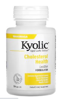 Kyolic, Aged Garlic Extract with Lecithin, Cholesterol Health, 100 Capsules
