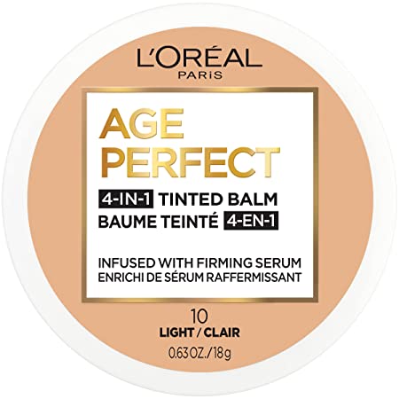 LOreal Paris Age Perfect 4 in 1 Tinted Face Balm Foundation with Firming Serum Light 10 0.61 Ounce
