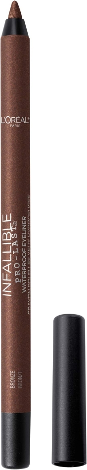 L'OrÃ©al Paris Makeup Infallible Pro-Last Pencil Eyeliner, Waterproof and Smudge-Resistant, Glides on Easily to Create any Look, Bronze, 0.042 oz.