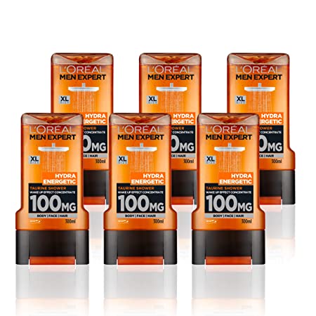 LâOreal Men Expert Hydra Energetic Shower Gel 300ml Pack of 6