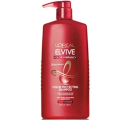 L'Oreal Paris Elvive Color Vibrancy Protecting Shampoo, for Color Treated Hair, Shampoo with Linseed Elixir and Anti-Oxidants, for Anti-Fade, High Shine, and Color Protection, 28 Fl Oz