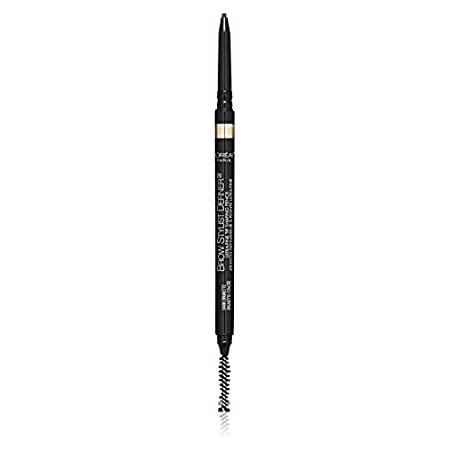 L'Oreal Paris Makeup Brow Stylist Definer Waterproof Eyebrow Pencil, Ultra-Fine Mechanical Pencil, Draws Tiny Brow Hairs and Fills in Sparse Areas and Gaps, Dark Brunette, 0.003 Ounce (Pack of 1)