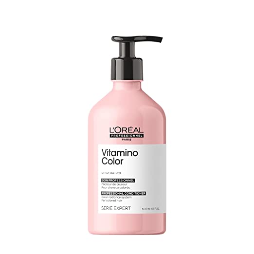 L'Oreal Professionnel Vitamino Color Conditioner | Protects & Preserves Hair Color | Enhances Shine & Vibrancy | Moisturizes & Detangles | For Color Treated Hair | 16.9Fl. Oz.