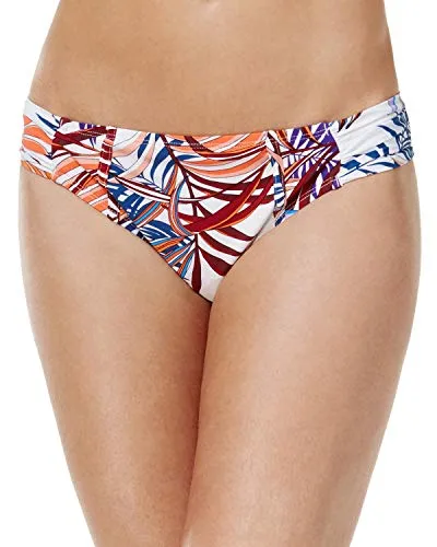 La Blanca Women's Side Shirred Hipster Bikini Swimsuit Bottom White 4