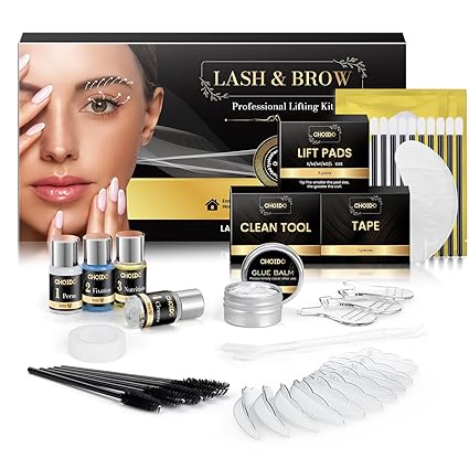 Lash Lift Kit - Eyebrow Lamination Kit, Eyelash Perm Kit, Professional Eyelash Curling Lash Extension & Eyebrow Lift 2 in 1 Kit, Eyelash Lift Kit Easy to Use at Home Diy & Salon, Lasts For 6-8 Weeks