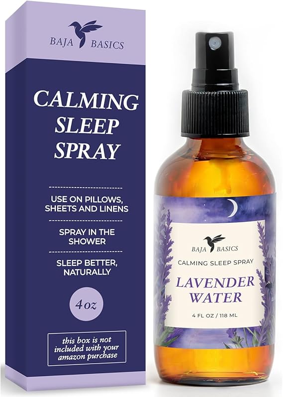 Lavender Spray for Sleep Soothing Pillow Mist for Deep Relaxation, Stress Relief, and Restful Nights  Calming Aromatherapy for Sleeping Lavender Linen Spray for Bedding 4 oz