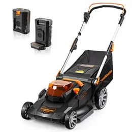 LawnMaster CLMFR6020A 0802 Cordless 21-Inch Brushless Push Lawn Mower 60V Max with 4.0Ah Battery &Fast Charger