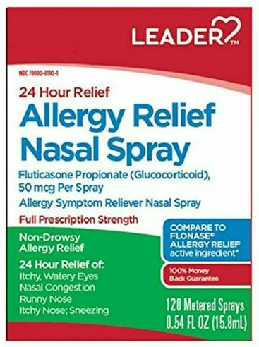 Leader Allergy Relief Nasal Spray, 24hr, 120 Sprays