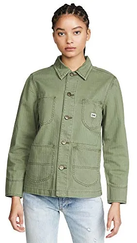 Lee Vintage Modern Women's Loco Chore Jacket, Vintage Olive, Green, Medium