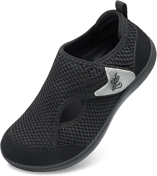 LeIsfIt Womens Wide Diabetic Shoes Adjustable Barefoot Walking Shoes Breathable Zero Drop Sneakers for Wide Width Arthritis Edema Feet