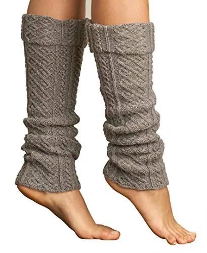 Lemon Women's Tulle Cable Leg Wrap with Cuff, Flannel, One Size