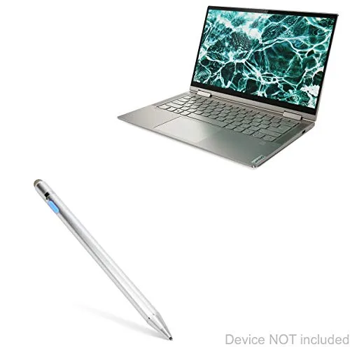 Lenovo Yoga C740 (14 in) Stylus Pen, BoxWave [AccuPoint Active Stylus] Electronic Stylus with Ultra Fine Tip for Lenovo Yoga C740 (14 in) - Metallic Silver
