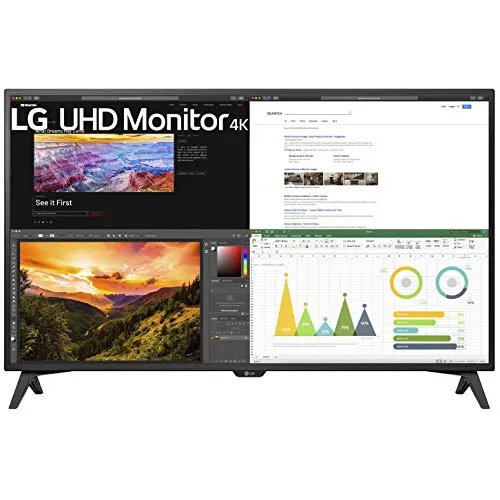 LG 43UN700-TB 43 Inch Monitor Class UHD 4K (3840 X 2160) IPS Display with USB Type-C and HDR10 with 4 HDMI Inputs, Black