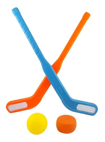 Liberty Imports Face Off Dual Hockey Sticks Youth Sports Set for Kids Puck and Ball (1 Pack)