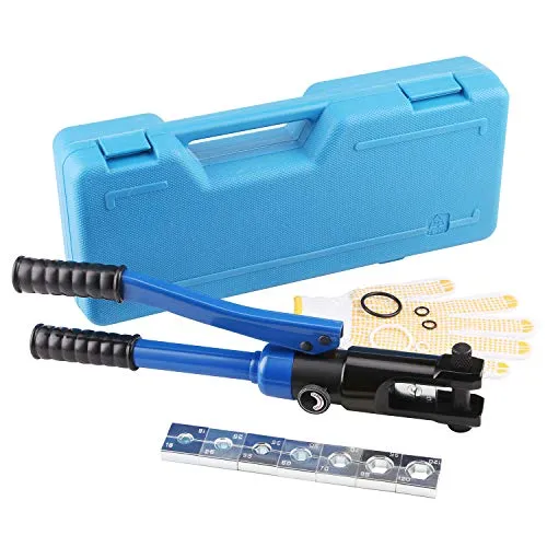 LICHAMP Hydraulic Cable Lug Tool, 6 AWG to 4/0 AWG Battery Cable Crimping Tool WIRE Terminal Dieless Crimper Set, 1202BL